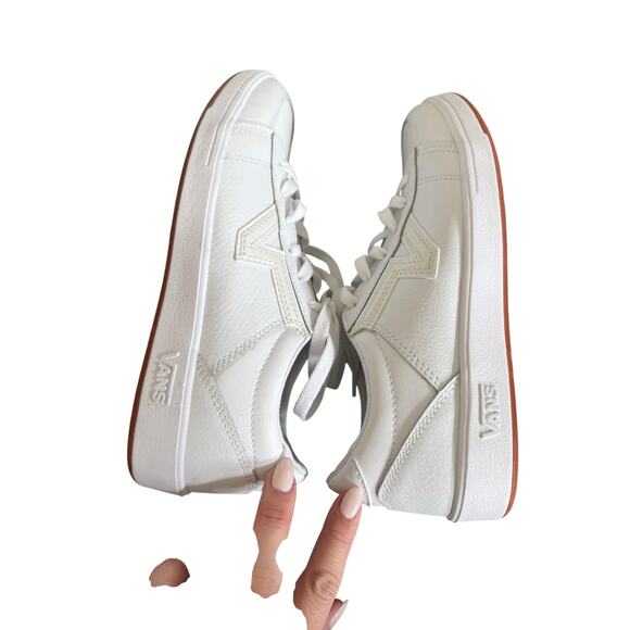 Vans Lowland CC White Leather Flying V Retro 90s Sneakers Men’s 7.5 Skater